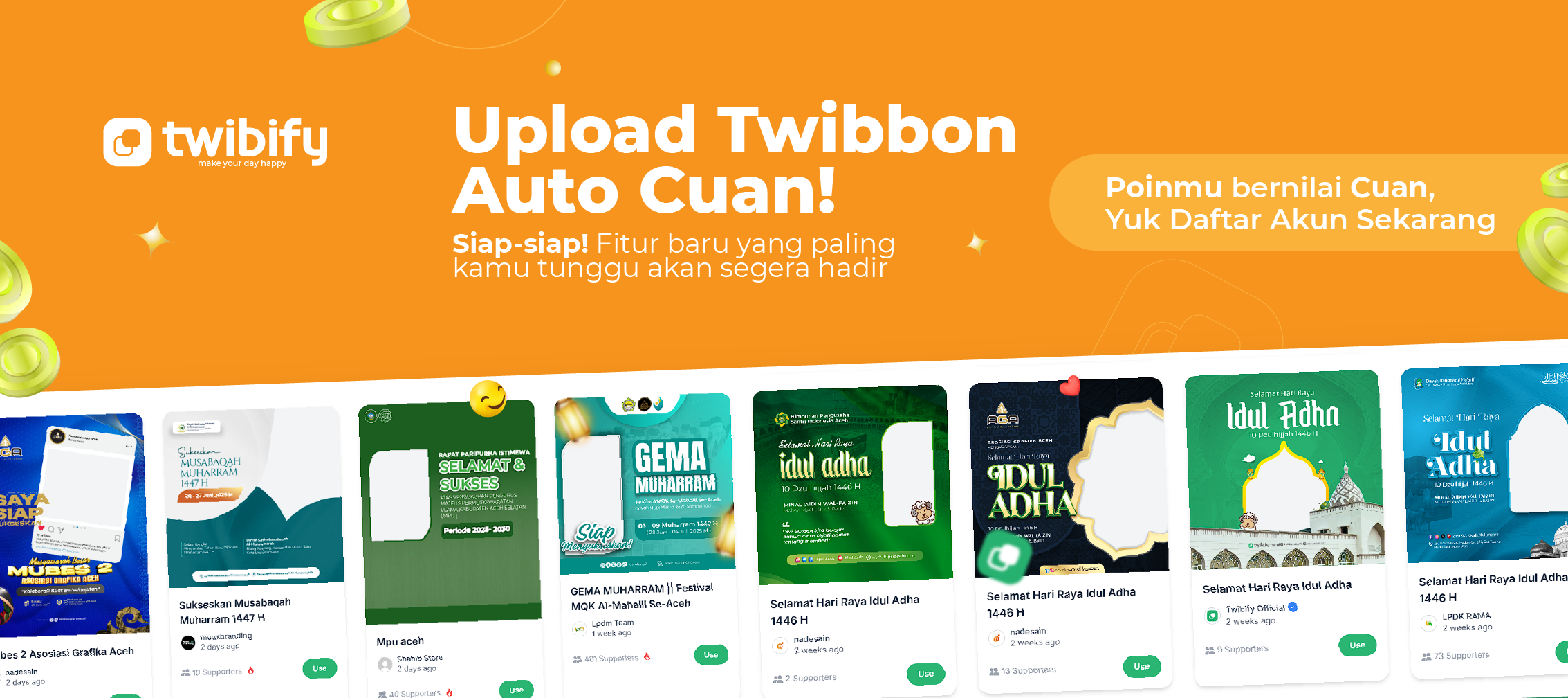 Twibify Luncurkan Fitur Revolusioner: "Upload Twibbon Auto Cuan!" Ubah Kreativitas Jadi Penghasilan!