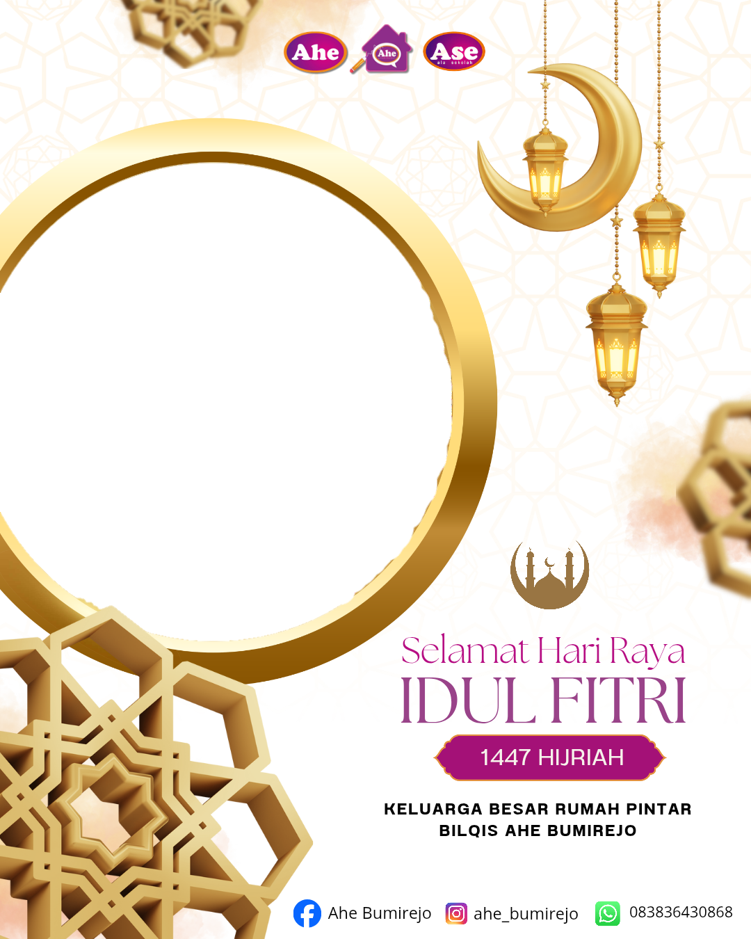Twibbon Hari Raya Idul Fitri Rumah Pintar Bilqis Ahe BumirejoTwibbon Tanpa Watermark
