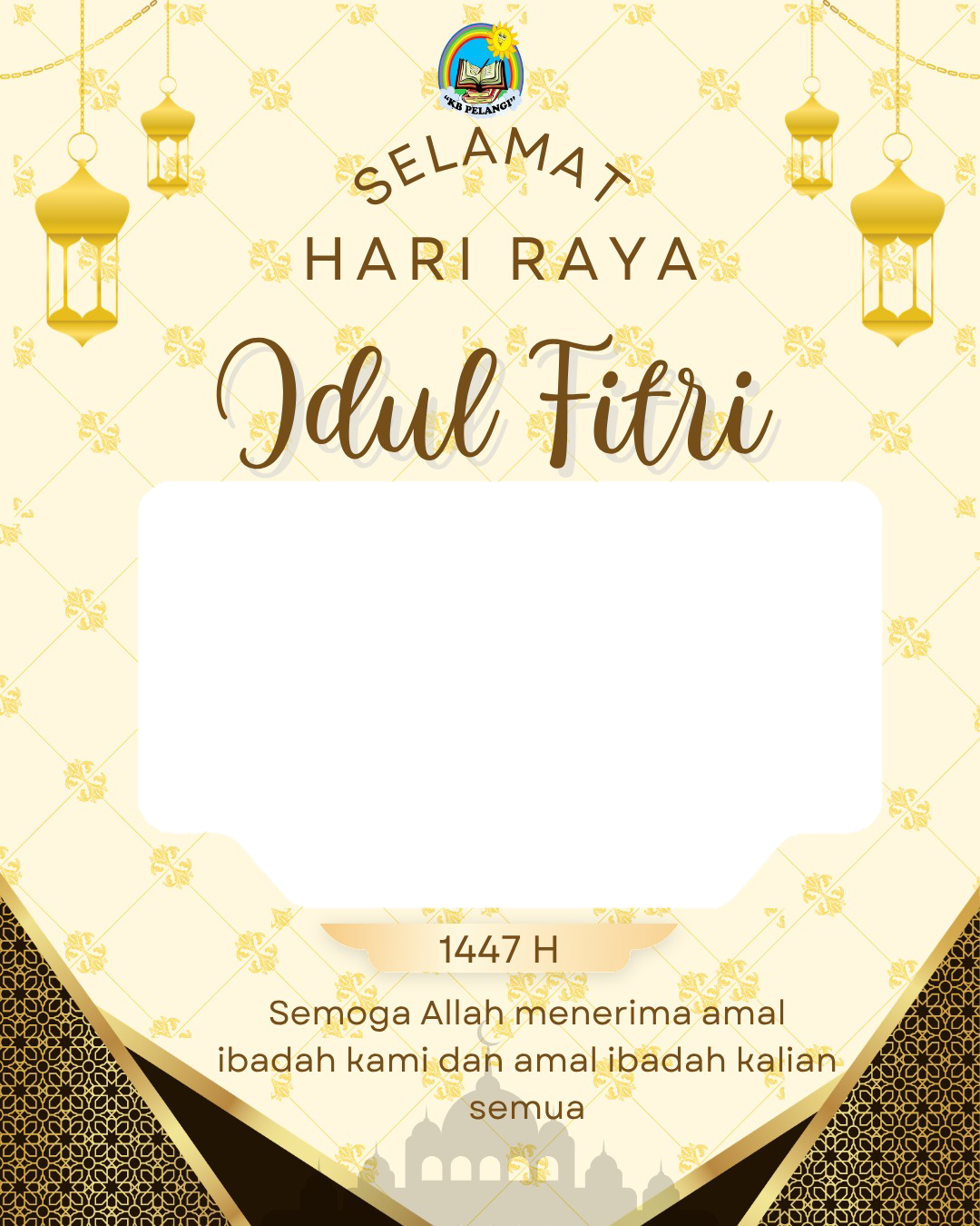 Hari Raya Idul Fitri KB Pelangi 2026Twibbon Tanpa Watermark
