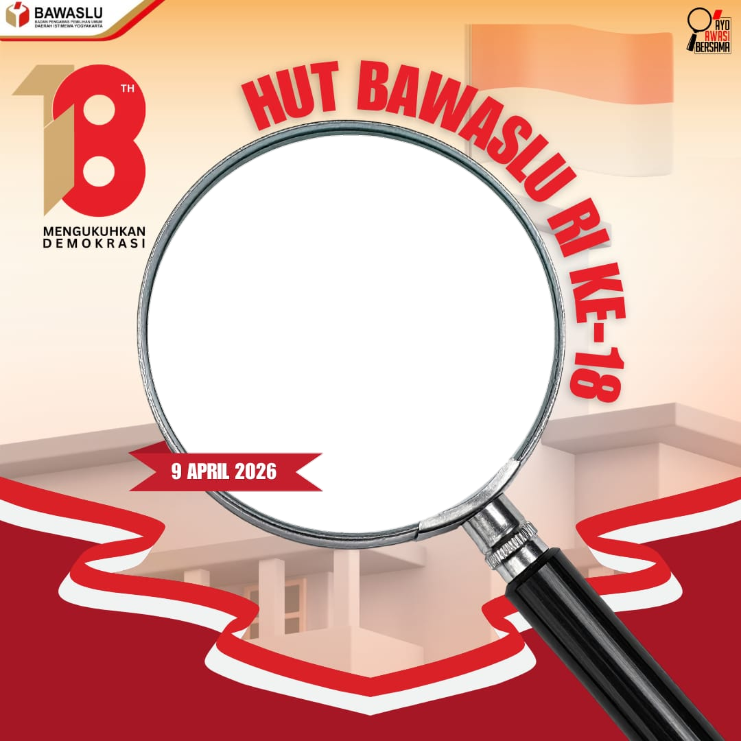 TWIBBON HUT BAWASLU RI KE-18Twibbon Tanpa Watermark
