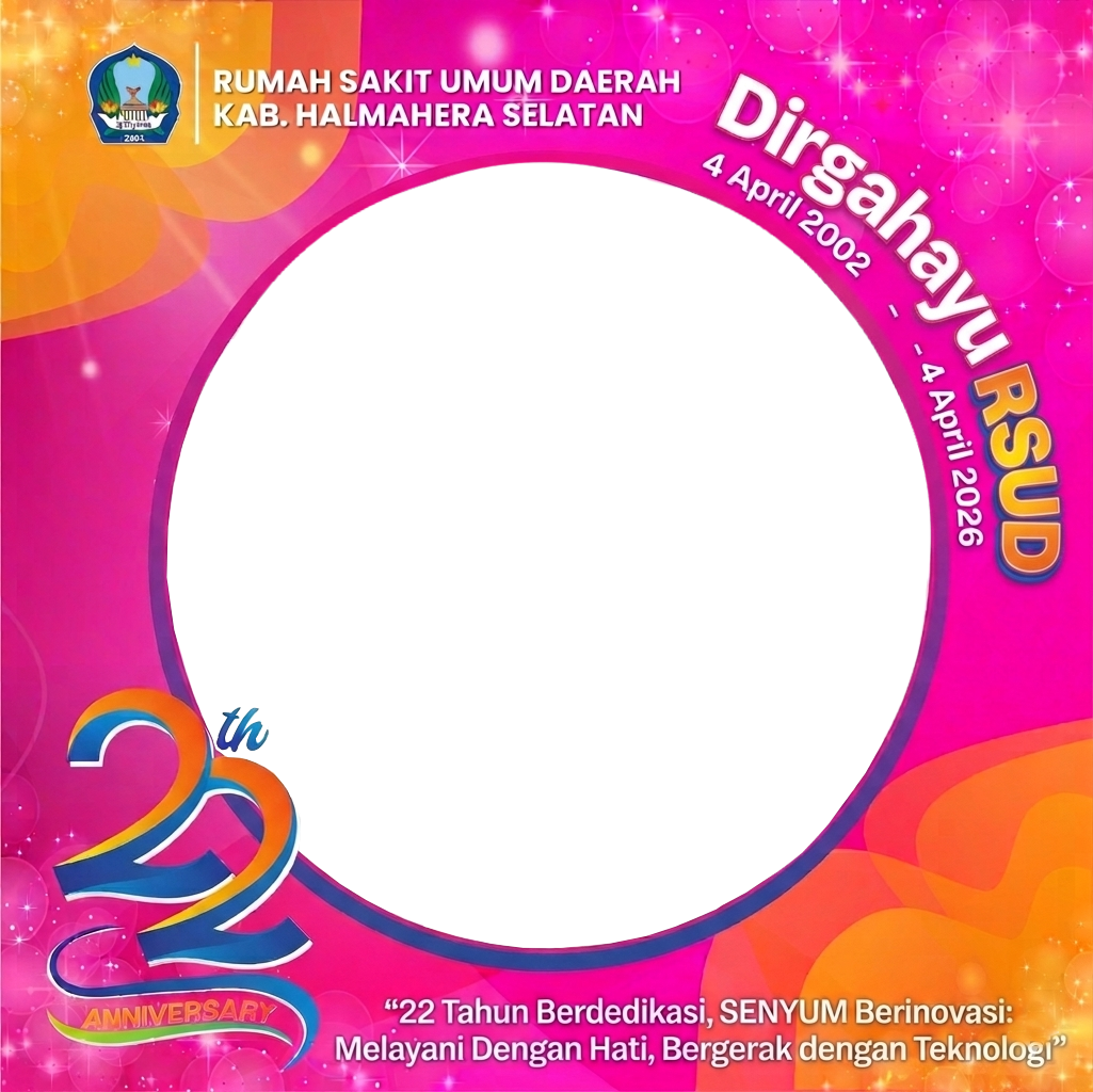 22 Tahun Berdedikasi, SENYUM Berinovasi! ✨Twibbon Tanpa Watermark