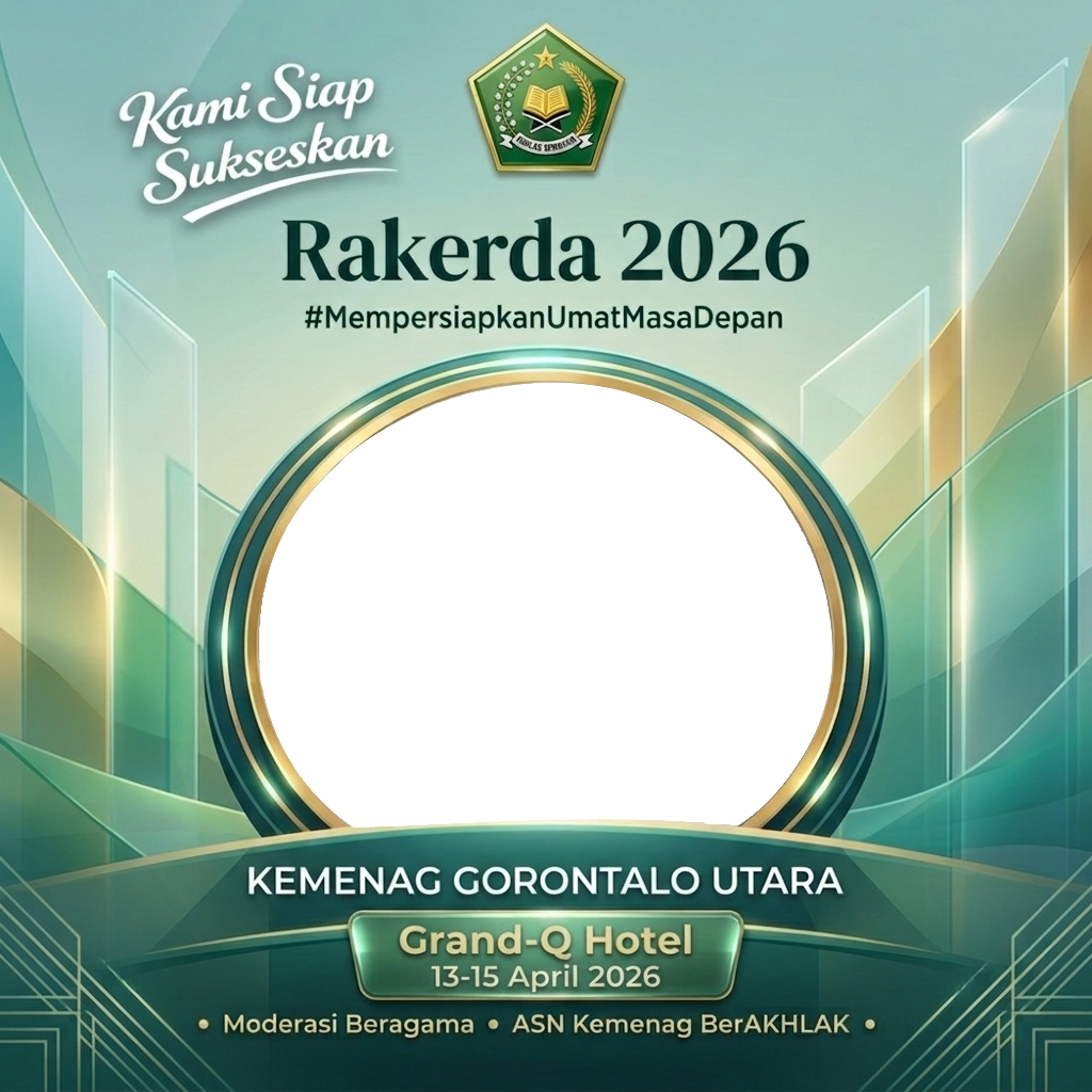 Sukseskan Rakerda 2026 - Kemenag Gorontalo UtaraTwibbon Tanpa Watermark