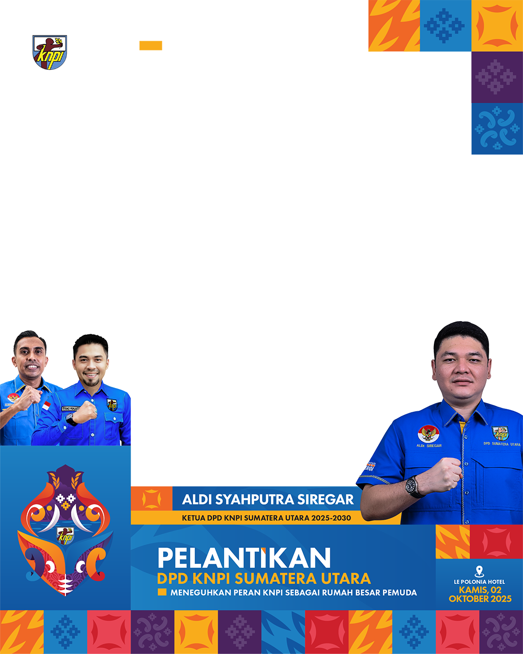 PelantikanKNPIsumut2025Twibbon Tanpa Watermark