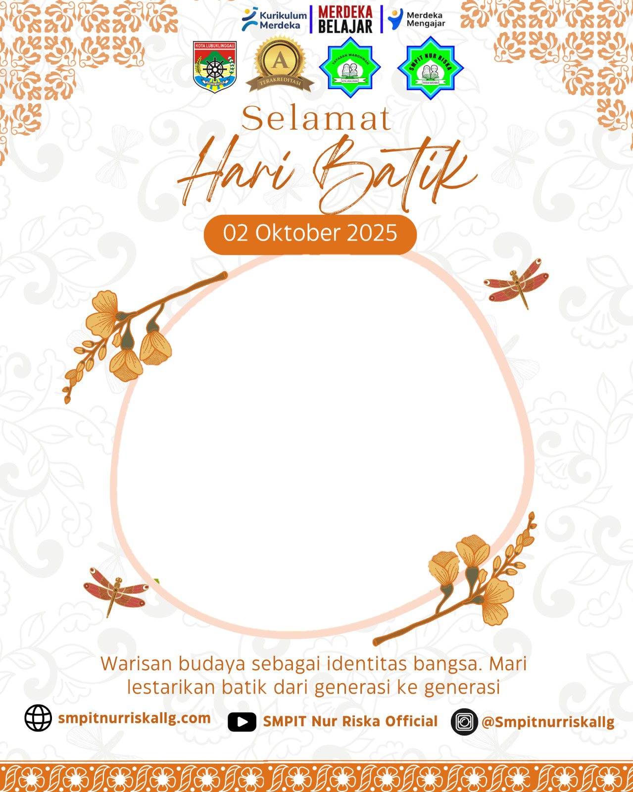 Hari batik NasionalTwibbon Tanpa Watermark