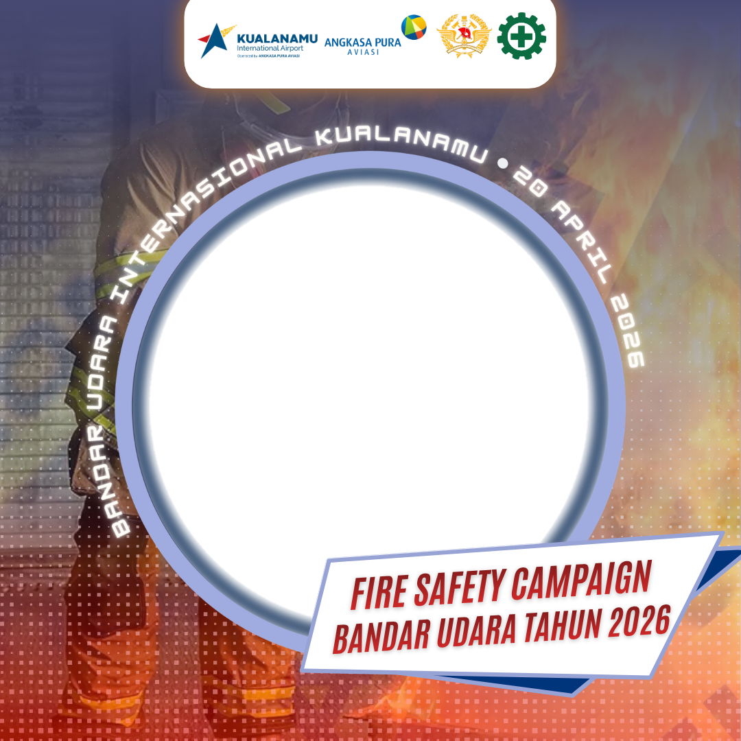 Fire safety CAMPAIGN bandar udara tahun 2026Twibbon Tanpa Watermark
