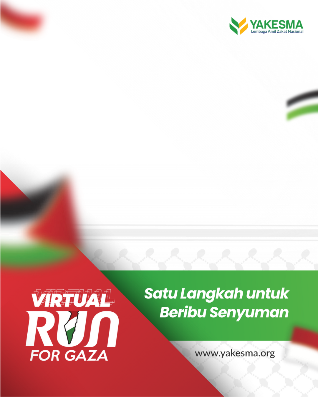 Run For GazaTwibbon Tanpa Watermark