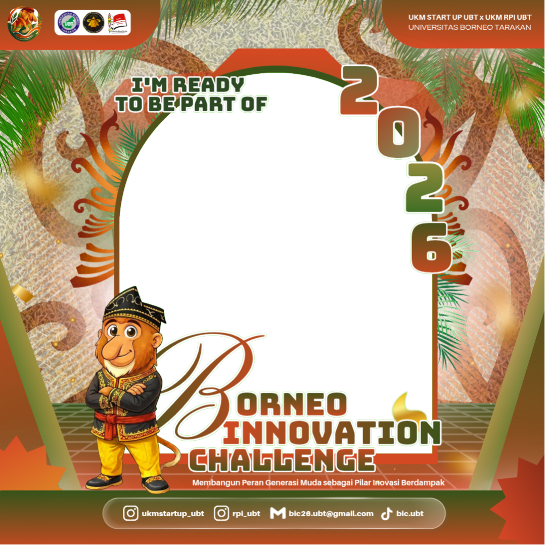 Borneo Innovation Challenge 2026Twibbon Tanpa Watermark