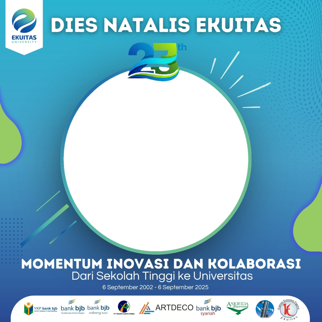 Dies Natalis Ekuitas University Ke-23Twibbon Tanpa Watermark