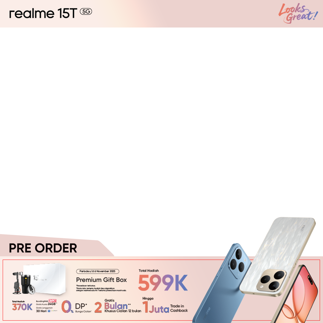 pre order realme 15TTwibbon Tanpa Watermark