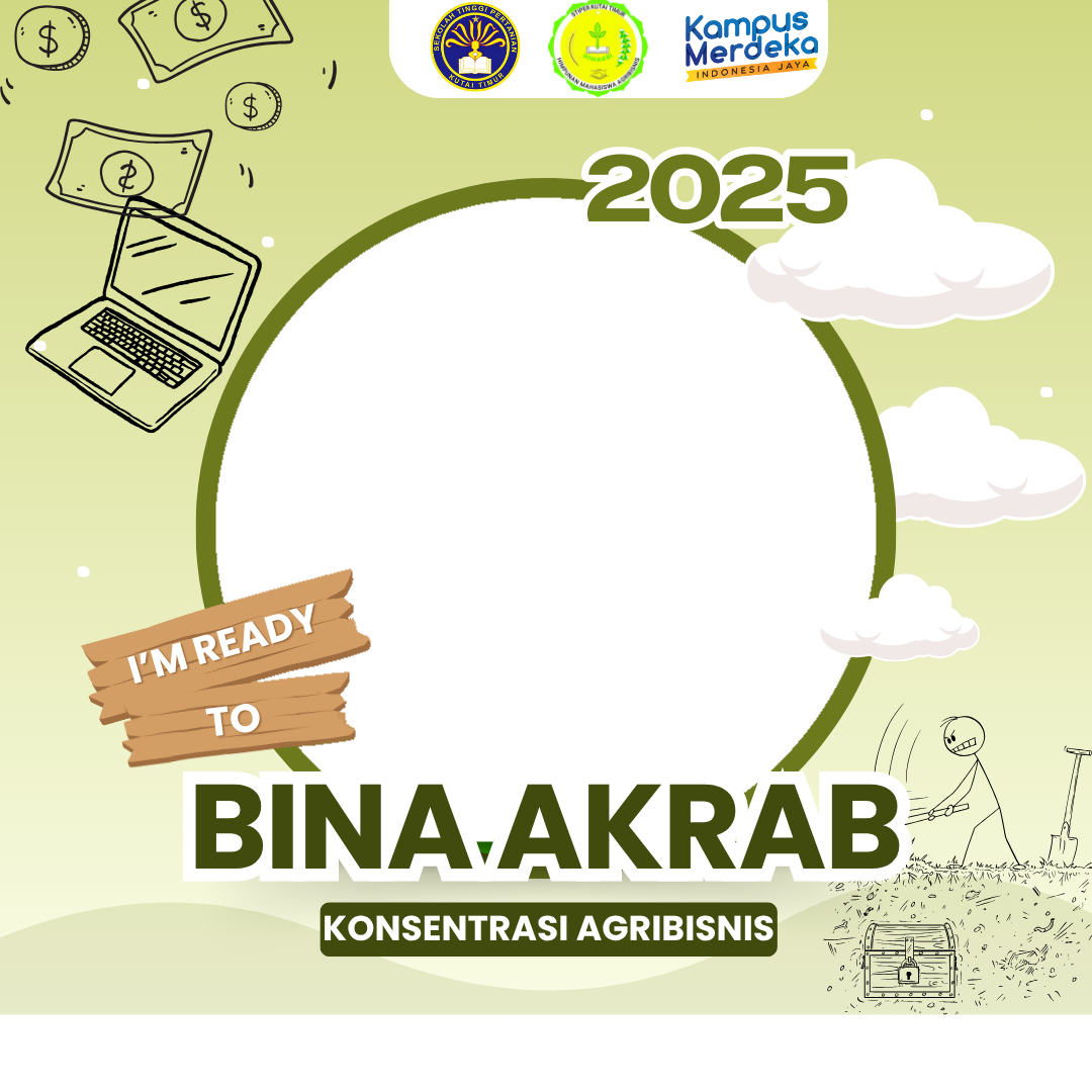 Twibbon Bina Akrab Agribisnis 2025 STIPER KUTIMTwibbon Tanpa Watermark
