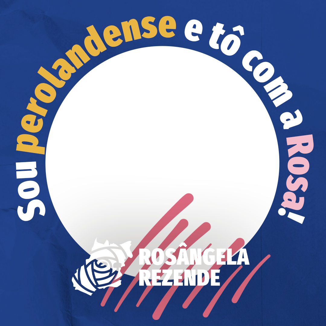 Tô com a Rosa PerolândiaTwibbon Tanpa Watermark