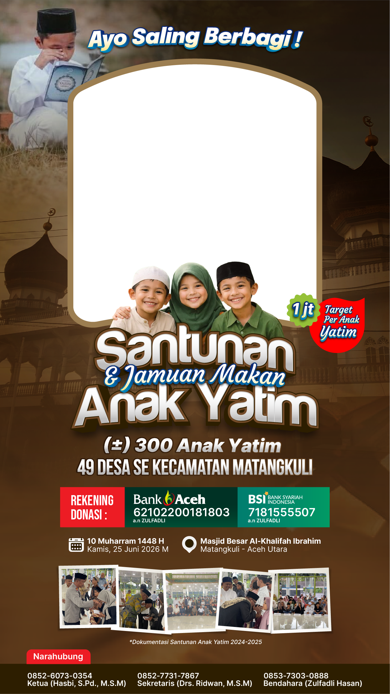 Ayo Saling Berbagi! Santunan & Jamuan Makan Anak Yatim 1448 HTwibbon Tanpa Watermark