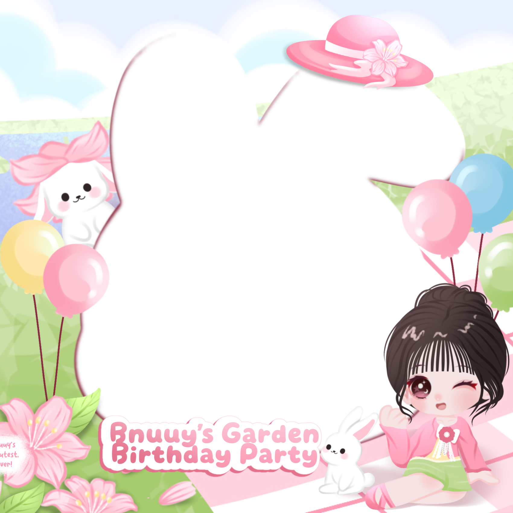 Bnuuy’s Garden Birthday PartyTwibbon Tanpa Watermark