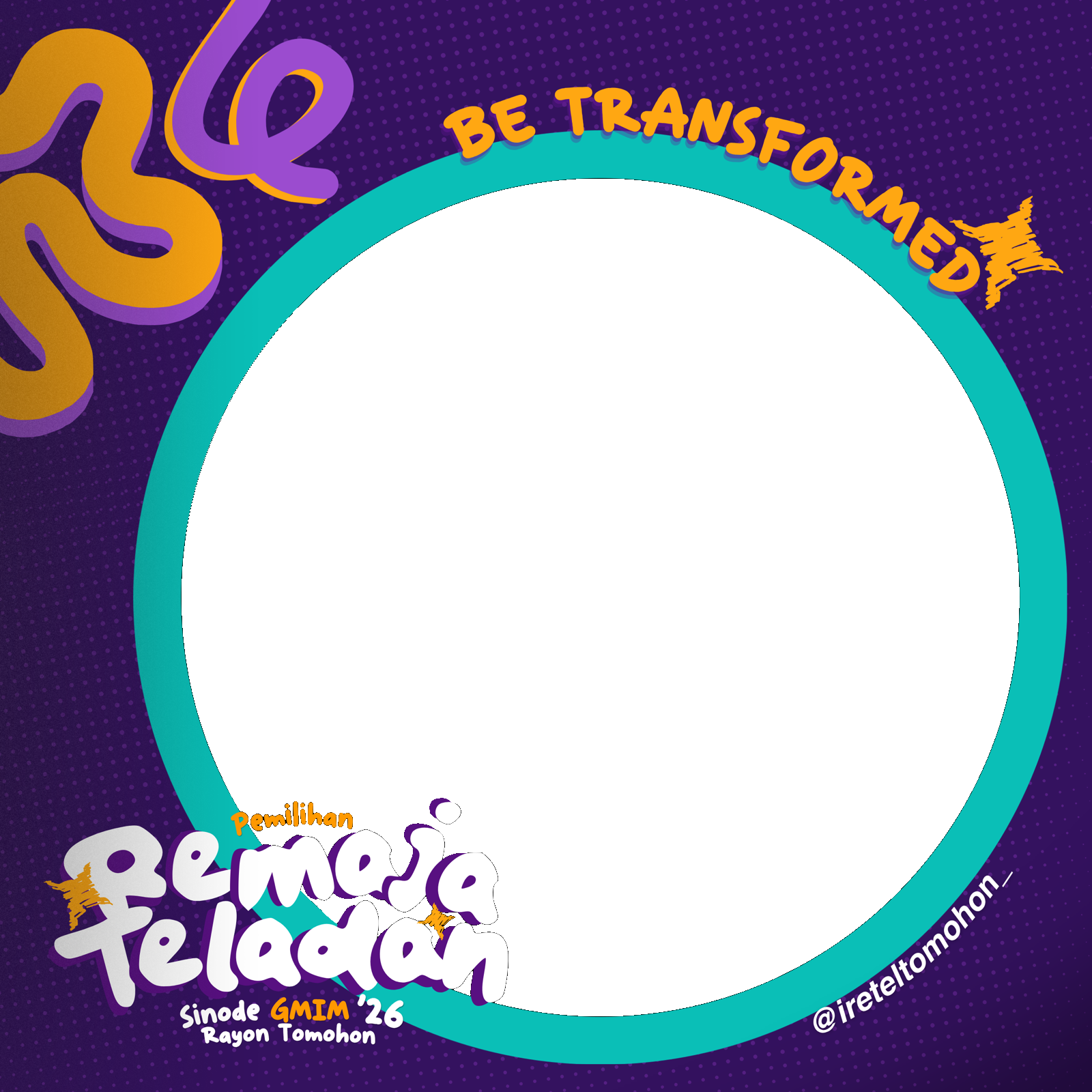 Pemilihan Remaja Teladan Sinode GMIM Rayon Tomohon 2026Twibbon Tanpa Watermark
