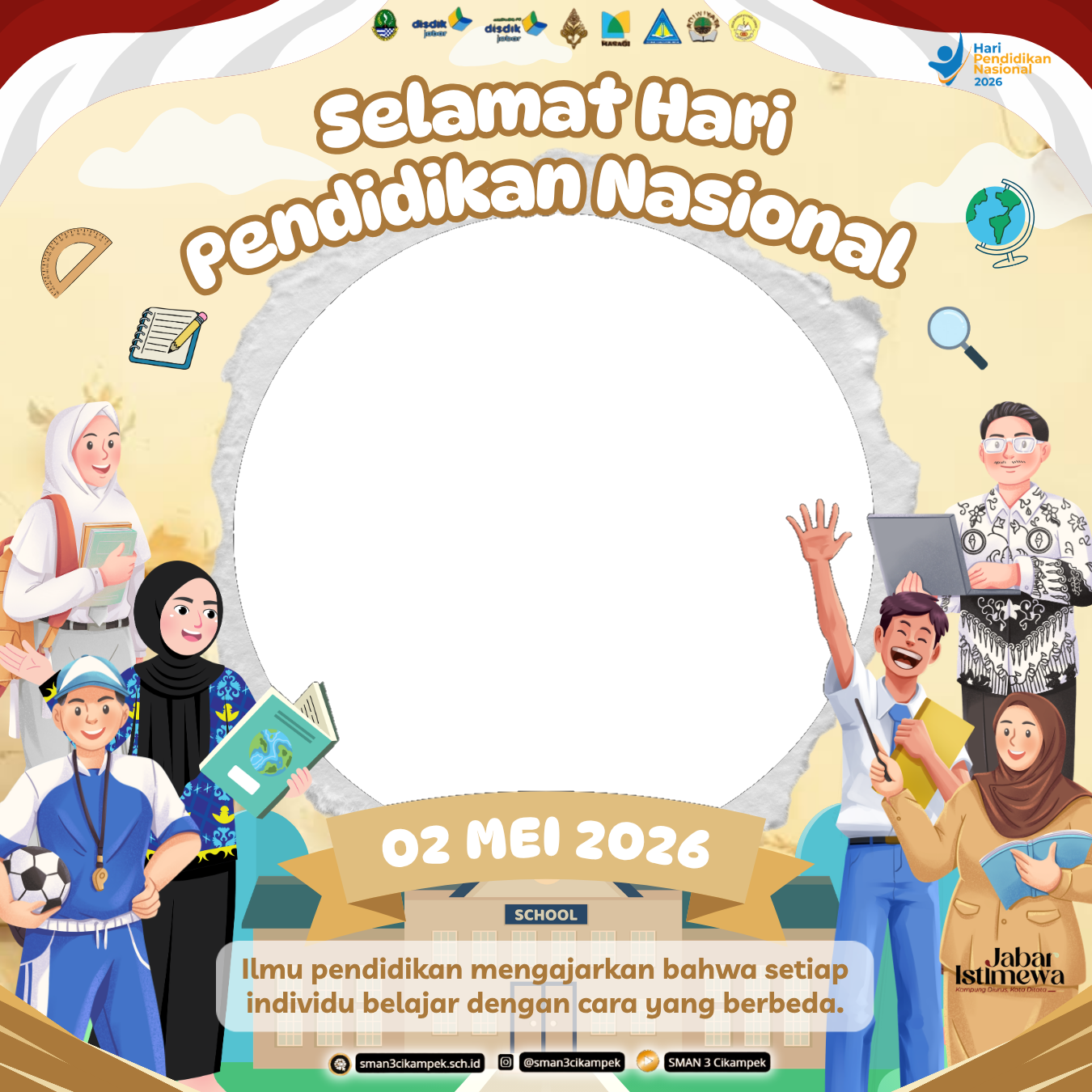 Hardiknas 2026 SMAN 3 CIKAMPEKTwibbon Tanpa Watermark