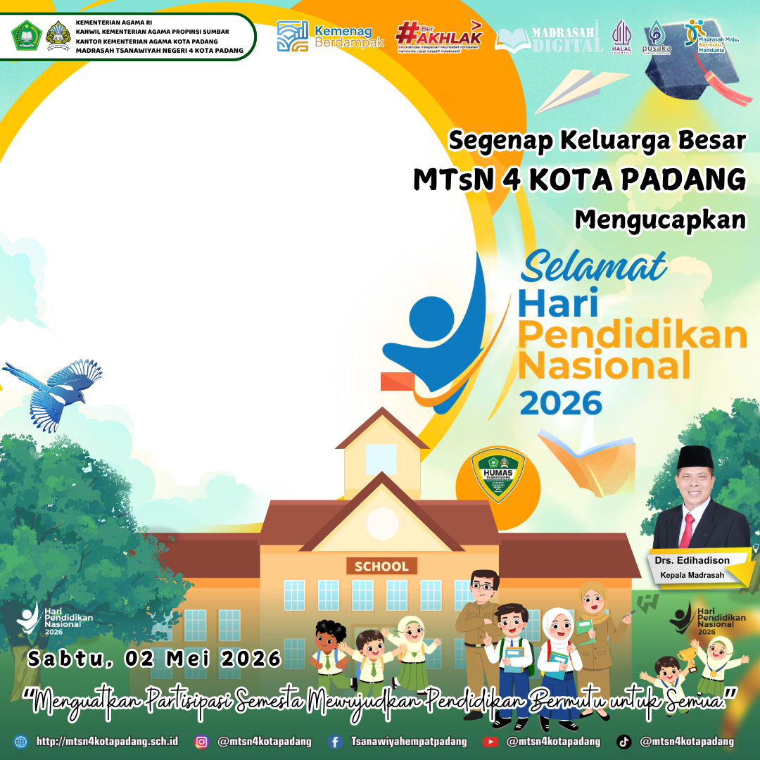 Tsanfourpa Hardiknas 2026Twibbon Tanpa Watermark