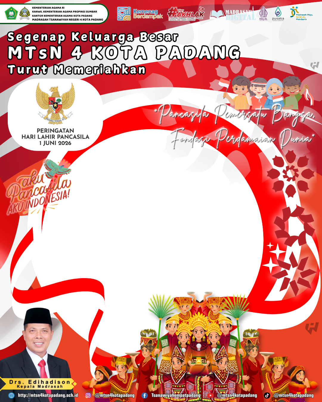 HarLah Pancasila 2026 PortraitTwibbon Tanpa Watermark