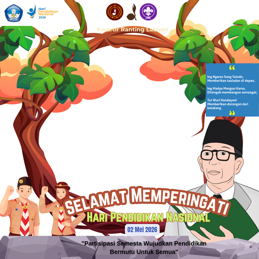 Kwarran Labuan - Peringatan Hari Pendidikan NasionalTwibbon Tanpa Watermark