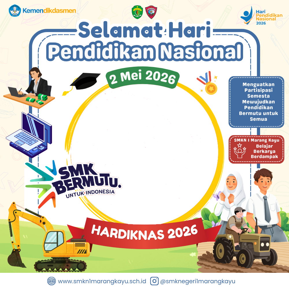 HARDIKNAS 2026 (SMKN 1 Marangkayu)Twibbon Tanpa Watermark