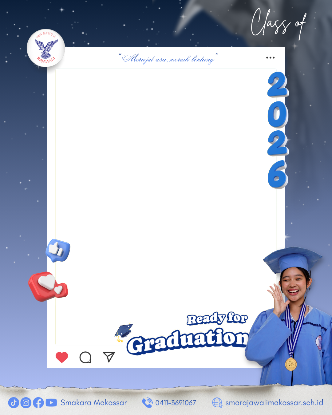 Graduation SMA Katolik Rajawali 2026Twibbon Tanpa Watermark