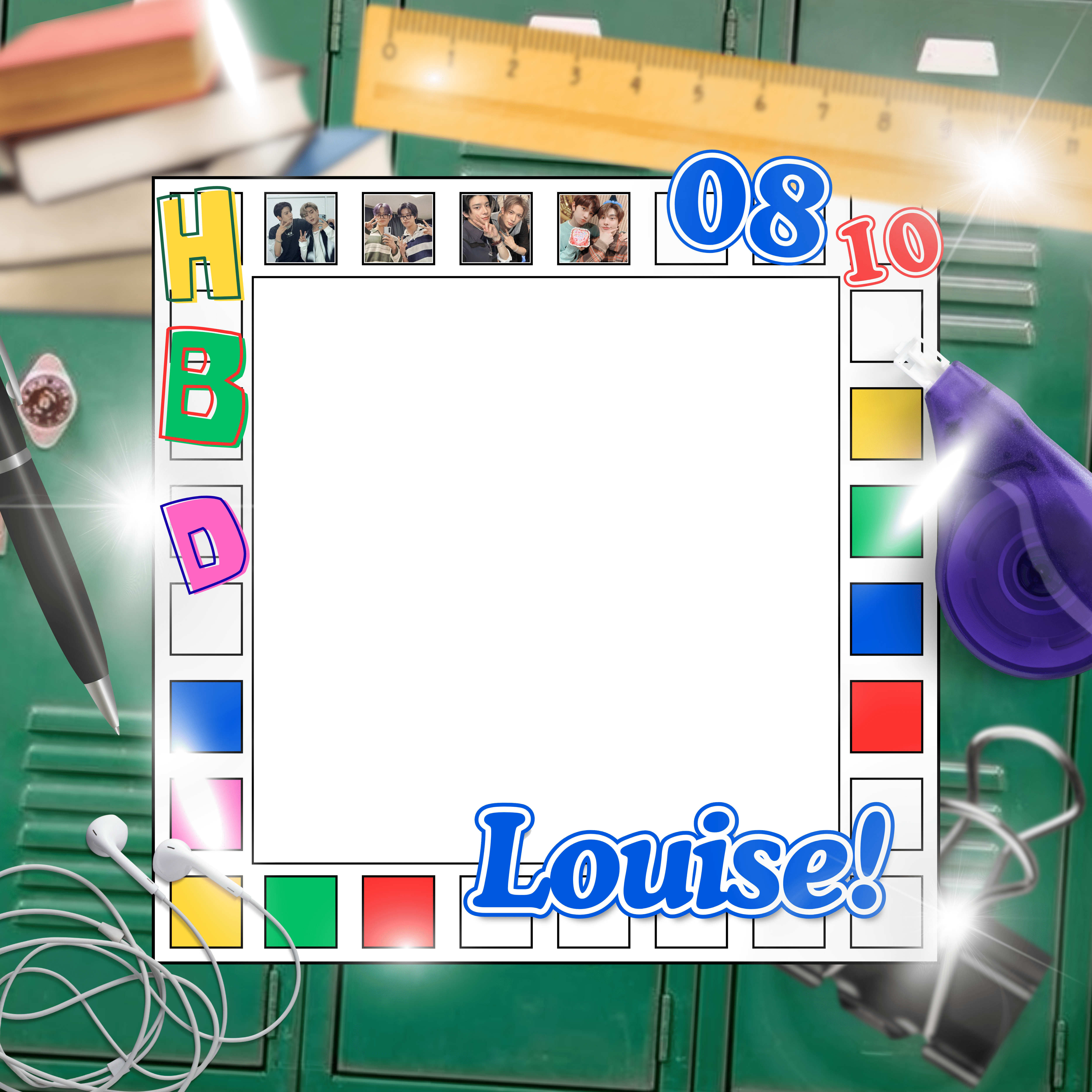 HBD LOUISE!Twibbon Tanpa Watermark