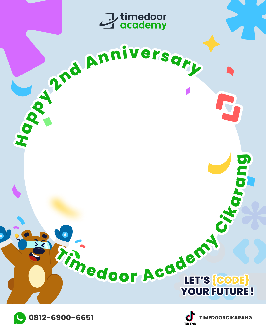 Timedoor Academy Cikarang 2nd AnniversaryTwibbon Tanpa Watermark