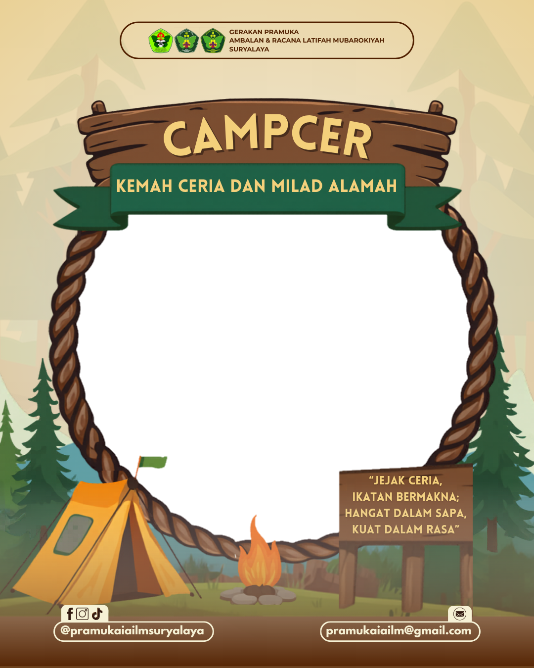 Kemah Ceria dan Milad AlamahTwibbon Tanpa Watermark