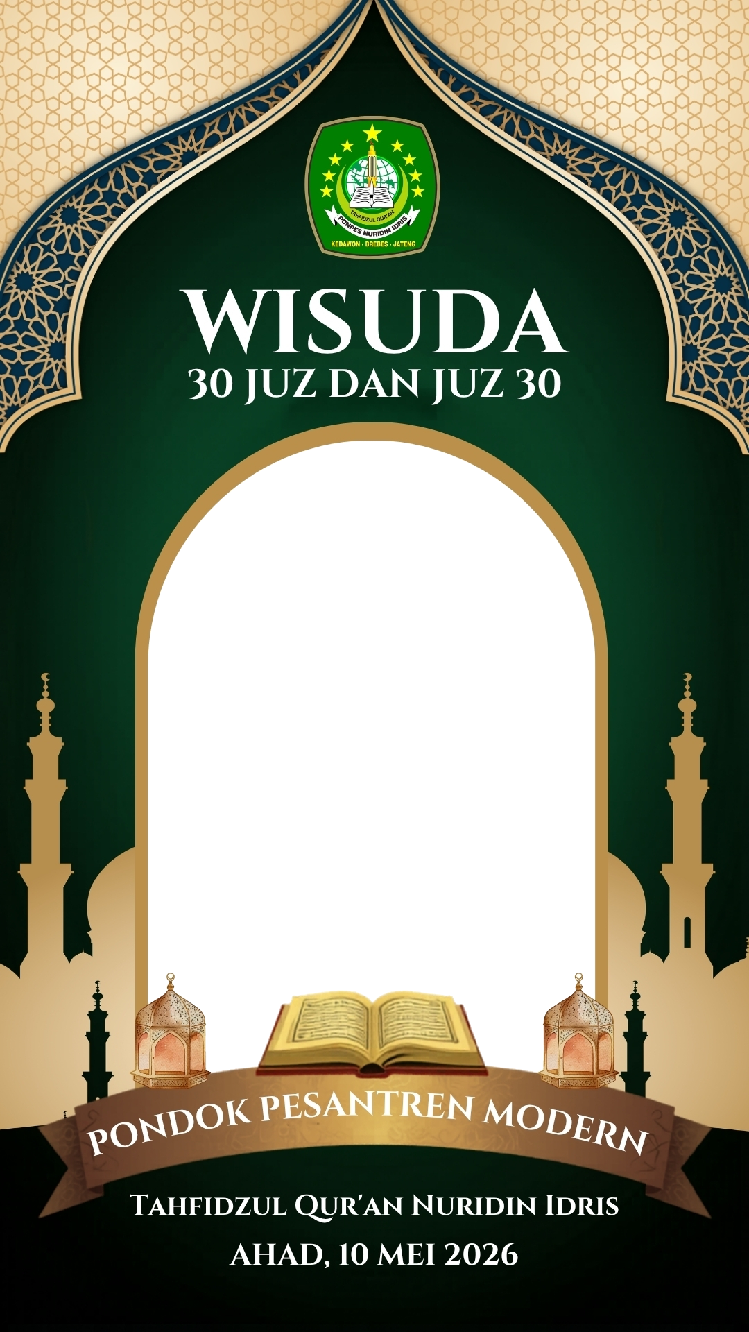 Wisuda 30 Juz & Juz 30 PPMTQNI 2026Twibbon Tanpa Watermark