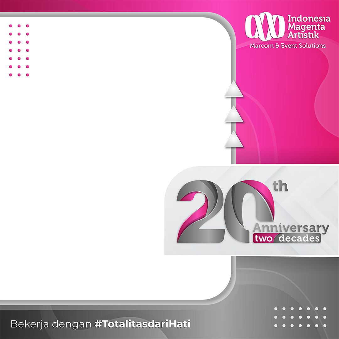 20th Anniversary Indonesia Magenta Artistik - Two DecadesTwibbon Tanpa Watermark