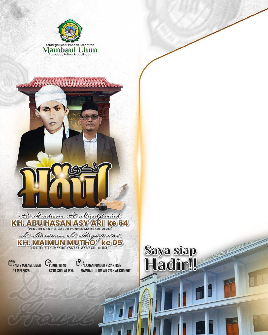 Haul KH. Abu Hasan Asy'ari 64 KH. Maimun Mutho' 05Twibbon Tanpa Watermark