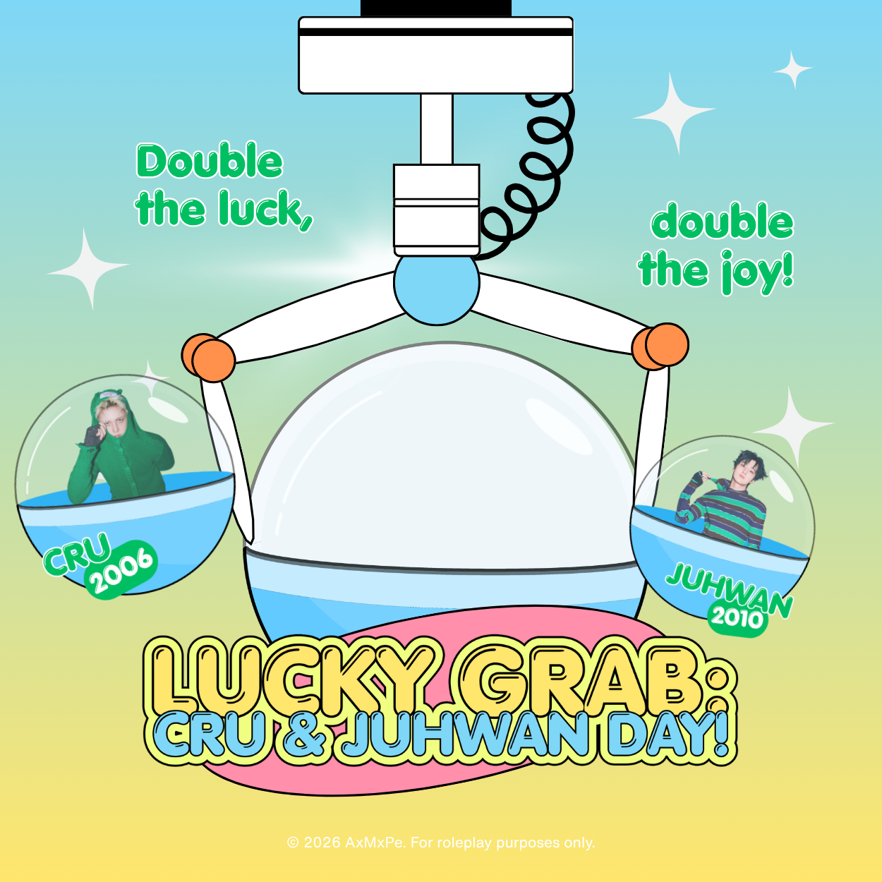 Lucky Grab: CRU & JUHWAN Day!Twibbon Tanpa Watermark