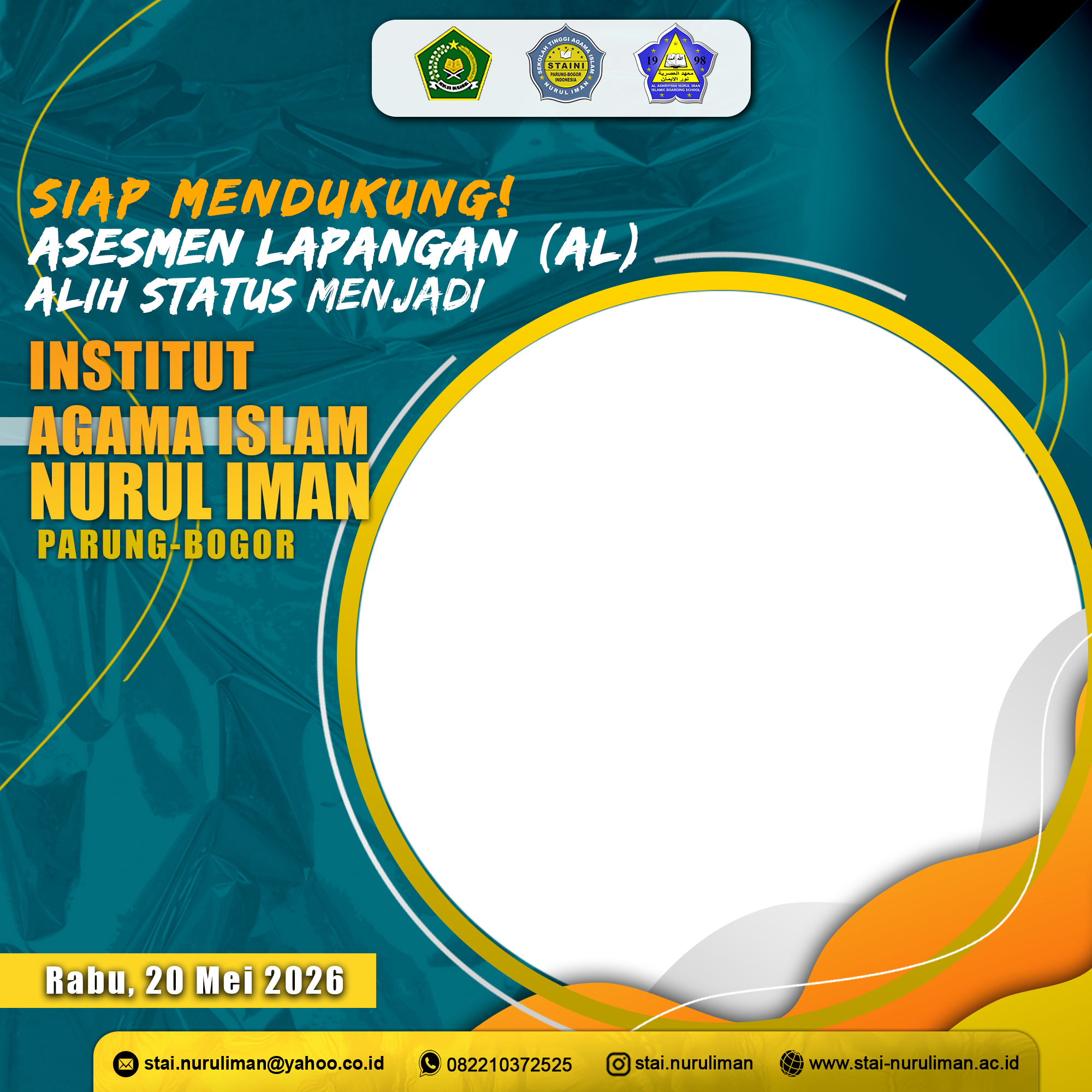 Siap Mendukung! Asesmen Lapangan Alih Status INSTITUT AGAMA ISLAM NURUL IMAN PARUNG-BOGORTwibbon Tanpa Watermark
