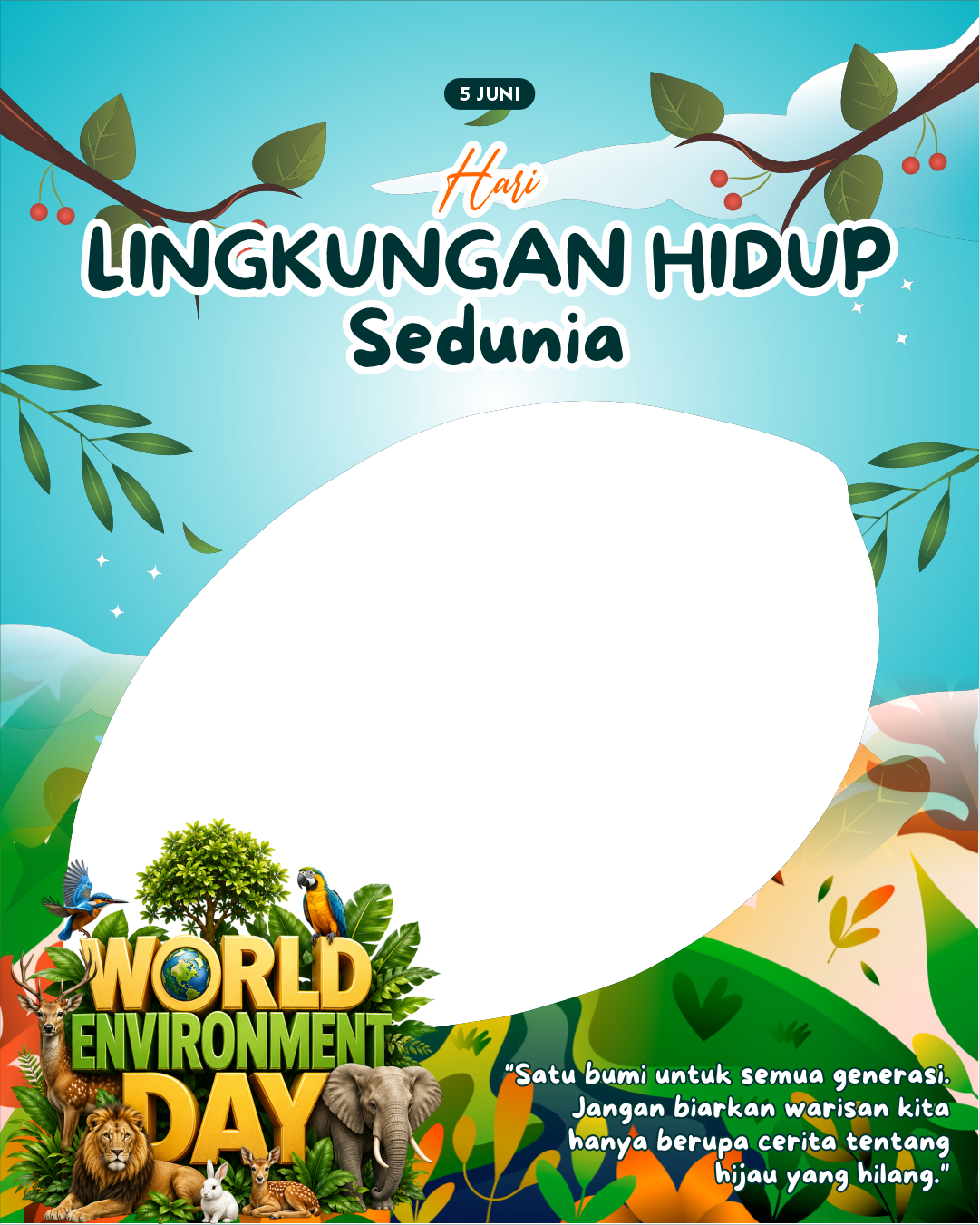 HARI LINGKUNGAN HIDUP SEDUNIATwibbon Tanpa Watermark