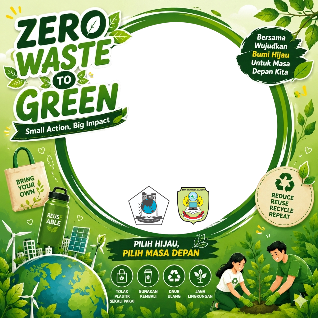 Zero Waste to GreenTwibbon Tanpa Watermark