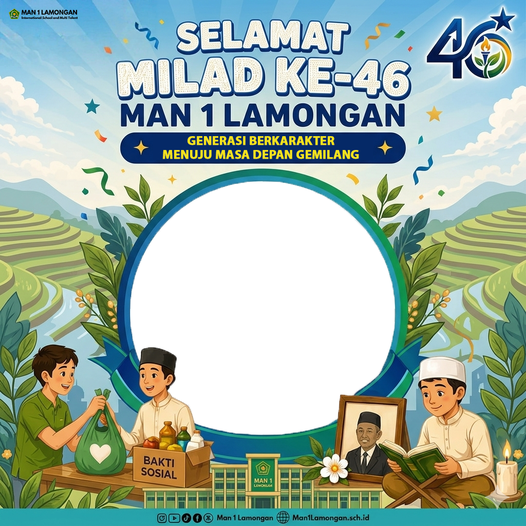 SELAMAT MILAD KE-46 MAN 1 LAMONGANTwibbon Tanpa Watermark