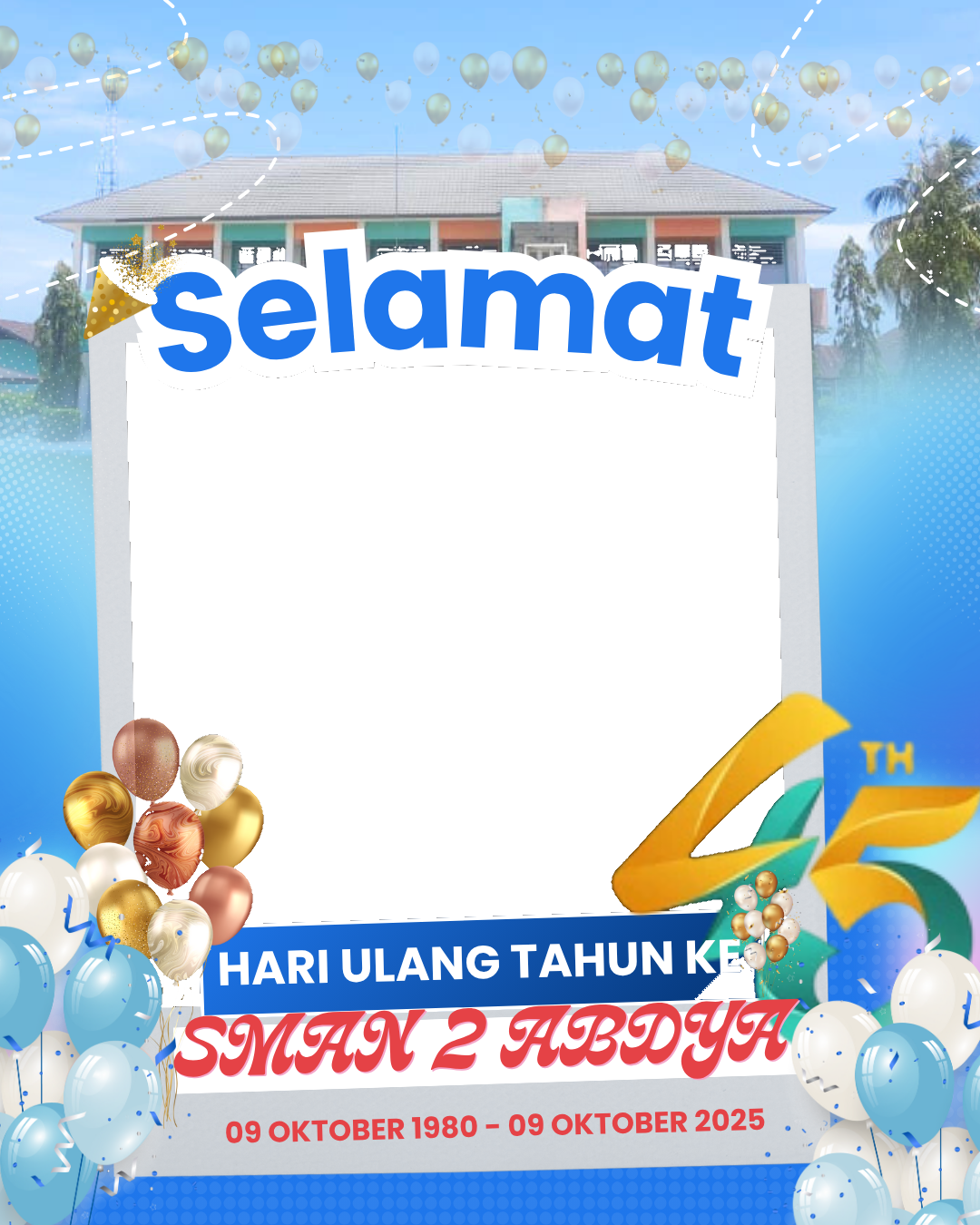 ULANG TAHUN SMAN 2 ABDYA 2025Twibbon Tanpa Watermark