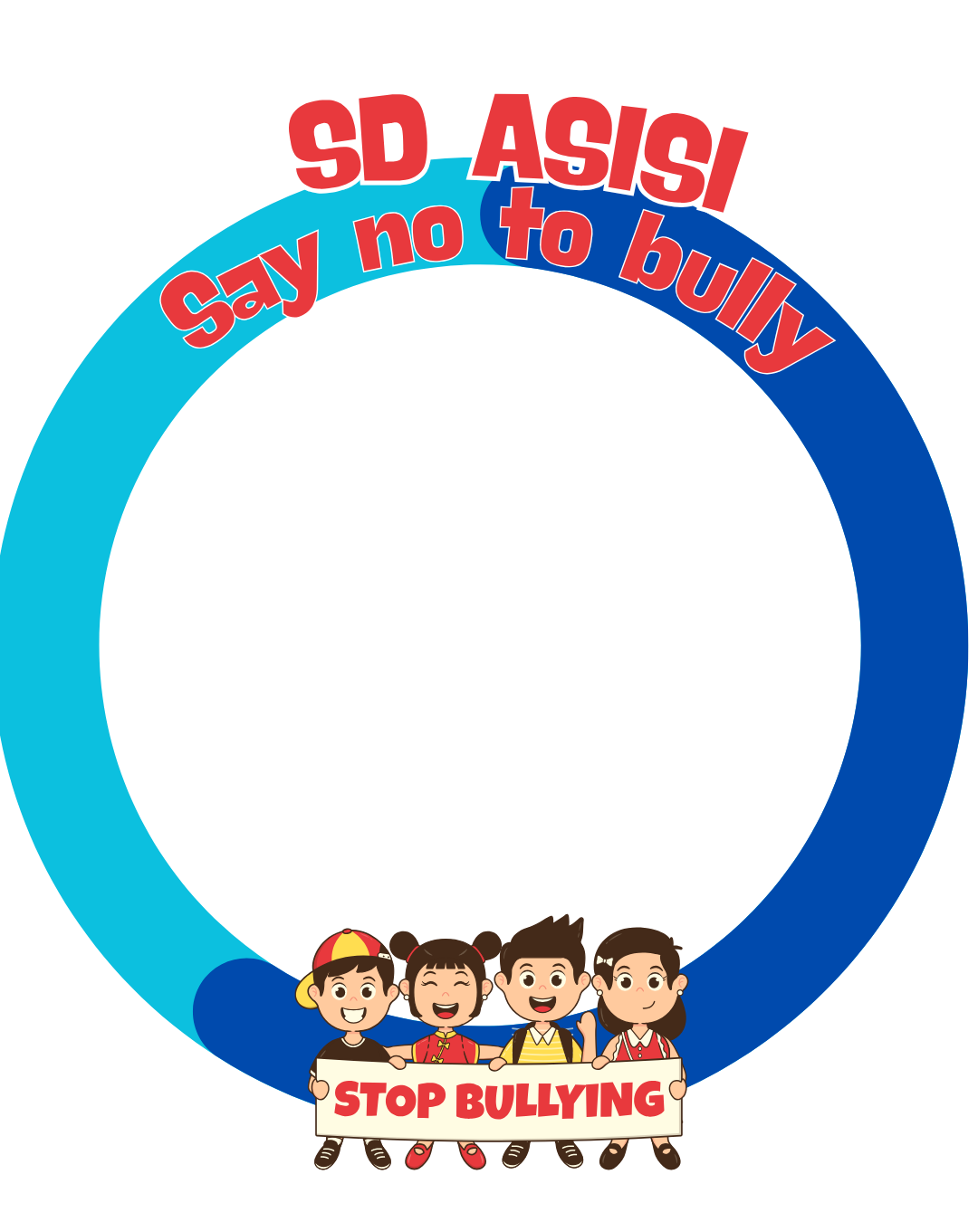 SD Asisi Say no to bullyingTwibbon Tanpa Watermark
