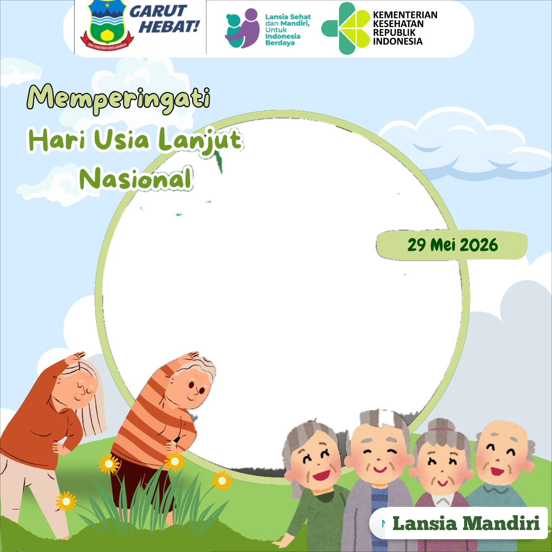 Hari Lanjut Usia Nasional 29 Mei 2026Twibbon Tanpa Watermark