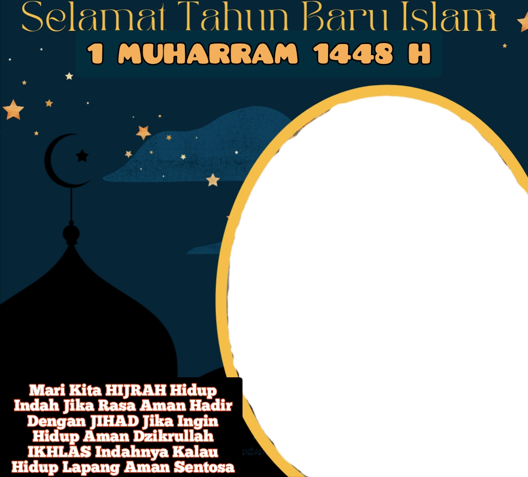 Selamat Tahun Baru  1 Muharram 1446 HTwibbon Tanpa Watermark