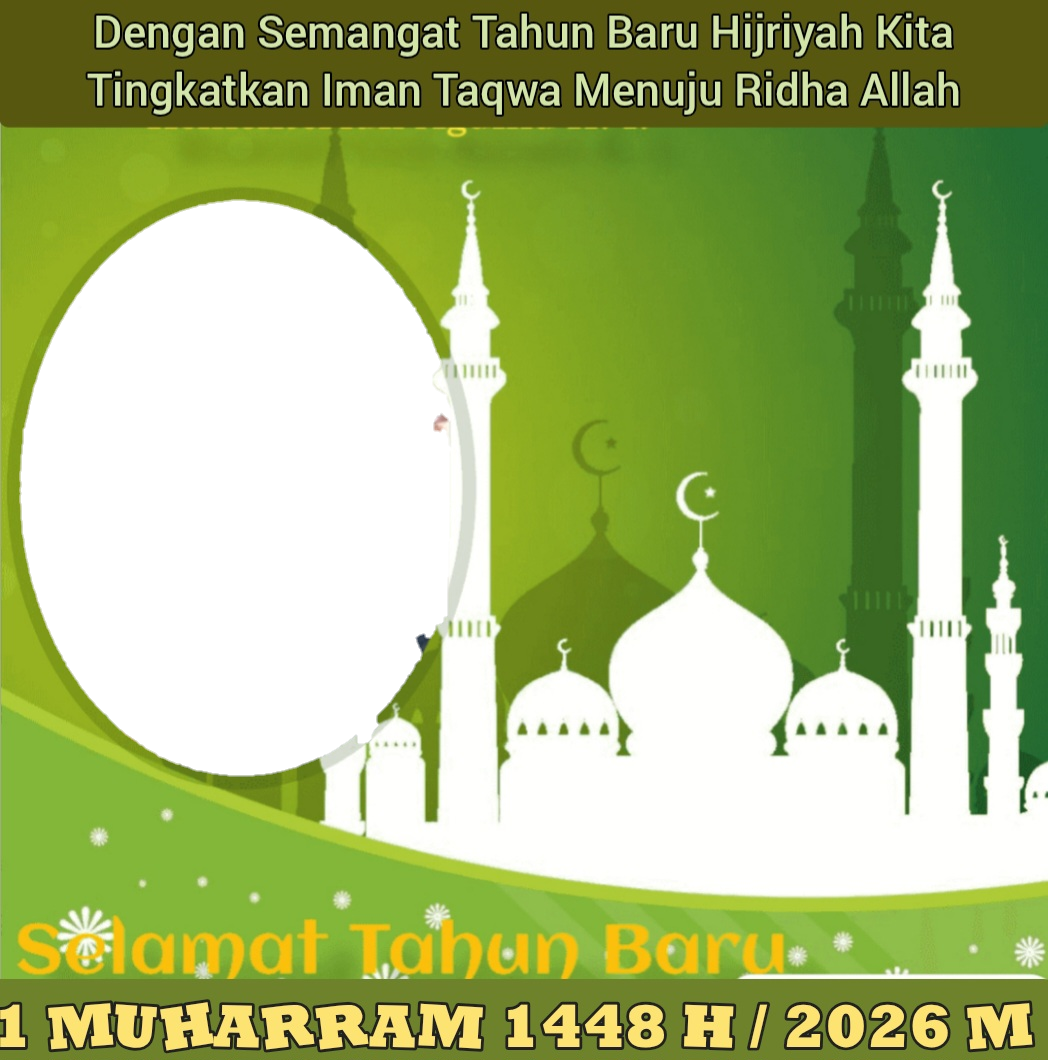 Selamat Tahun 1 Muharram 1448 H 2026Twibbon Tanpa Watermark