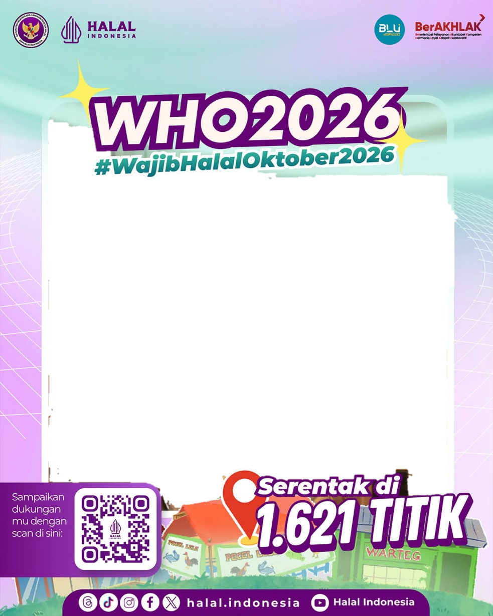 Dukungan Halal Indonesia 2026Twibbon Tanpa Watermark