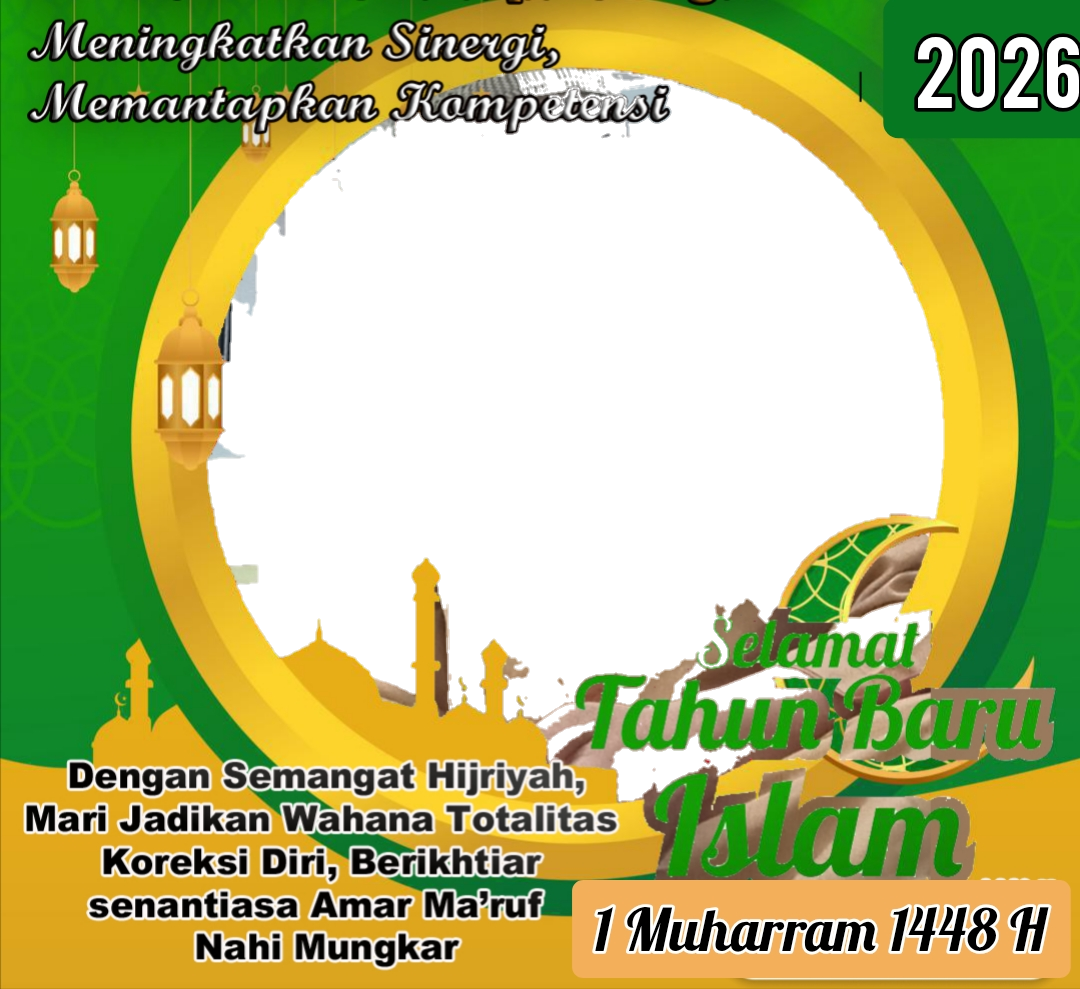 Selamat Tahun Baru 1 Muharram 1448Twibbon Tanpa Watermark