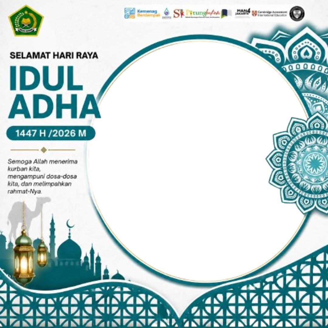 📢 IDUL ADHA TWIBBON CAMPAIGN 1447 H 🌙✨Twibbon Tanpa Watermark
