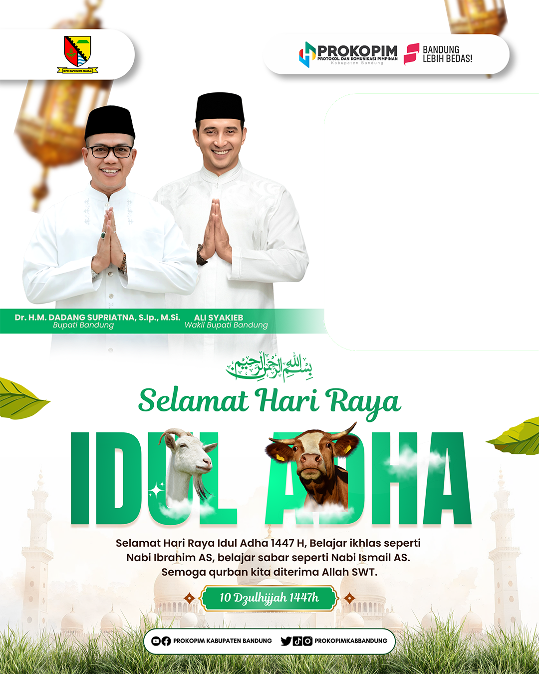Hari Raya Idul Adha 10 Dzulhijjah 1447 HTwibbon Tanpa Watermark