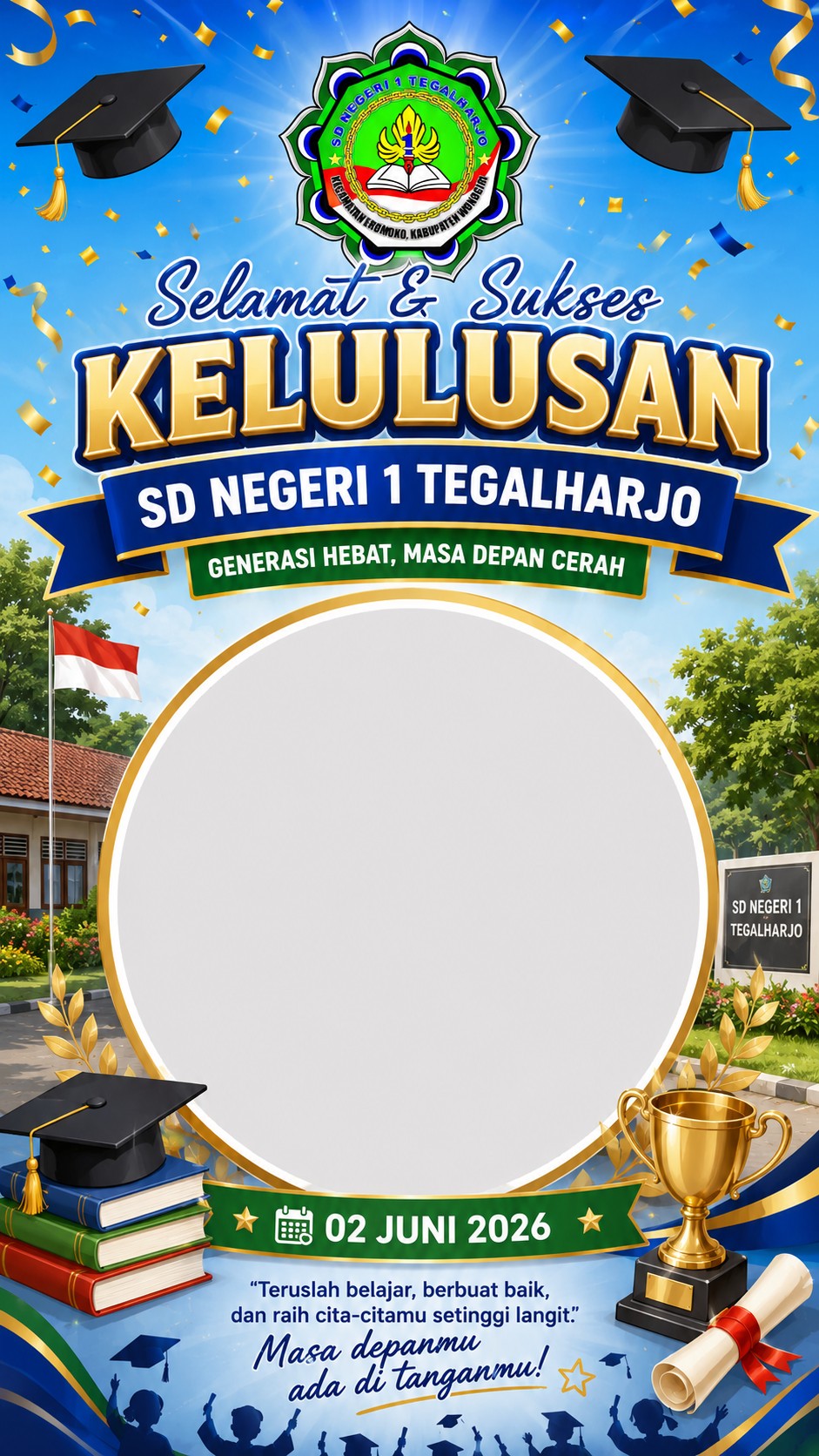 Kelulusan SD NEGERI 1 TEGALHARJOTwibbon Tanpa Watermark