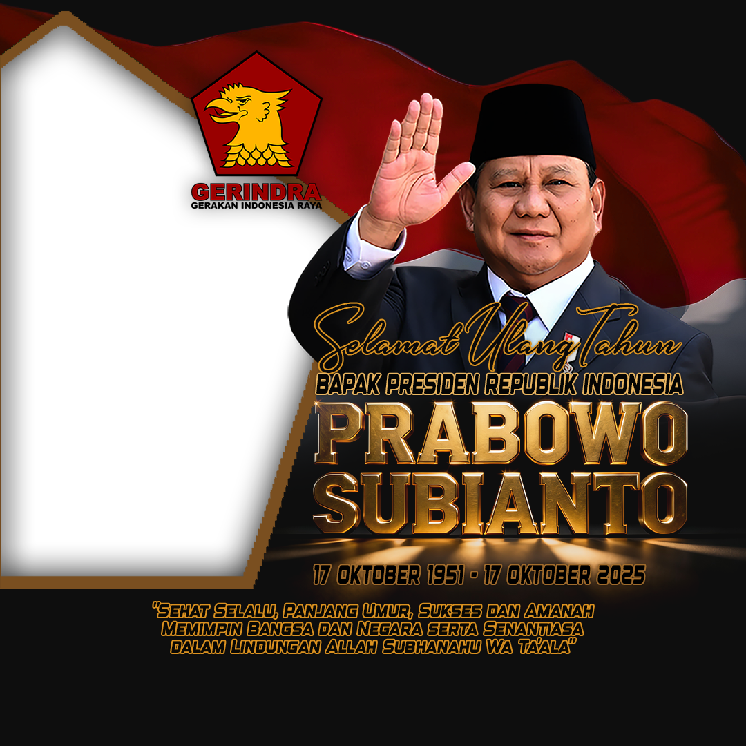 SELAMAT ULANG TAHUN PAK PRABOWOTwibbon Tanpa Watermark