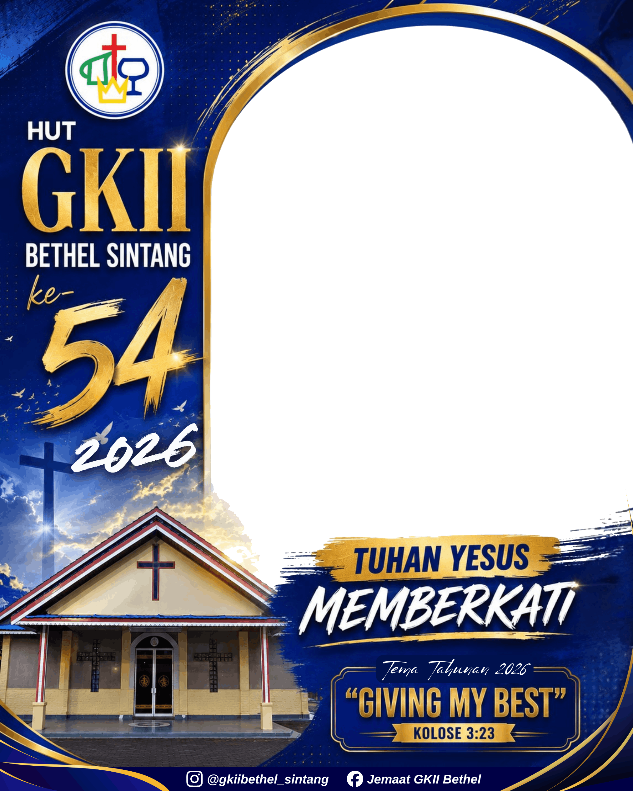 HUT GKII BETHEL SINTANG KE-54Twibbon Tanpa Watermark