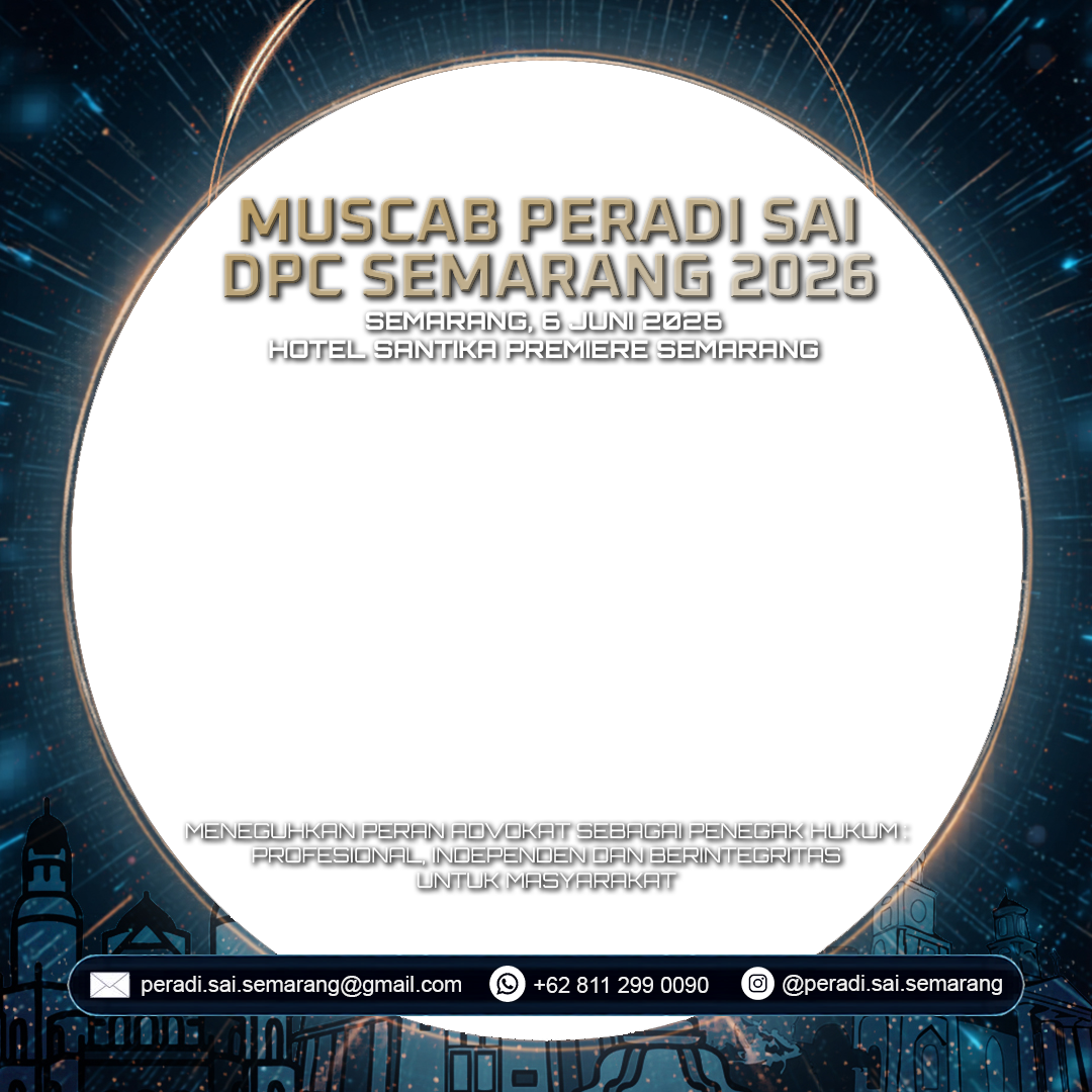 muscab peradi sai dpc semarang 2026Twibbon Tanpa Watermark