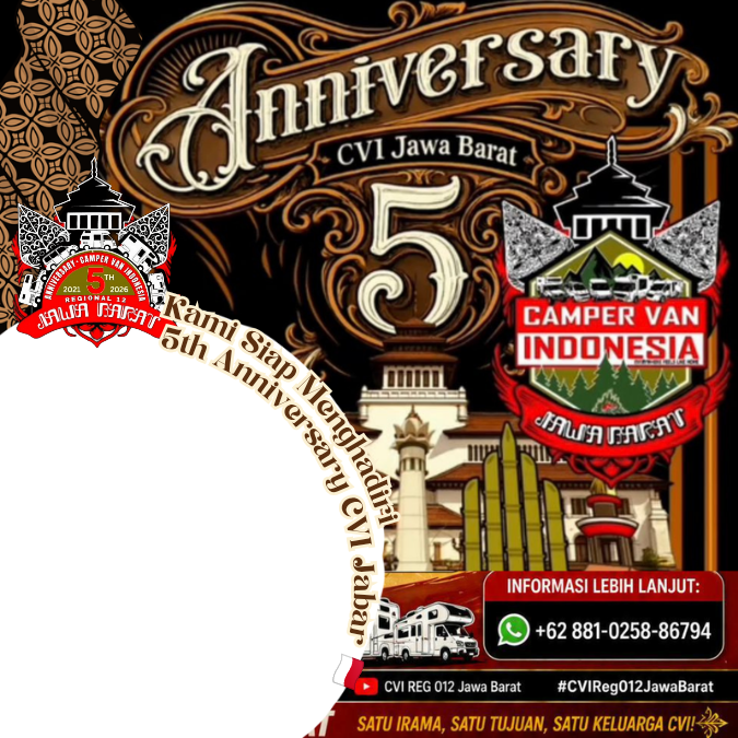 Happy 5th Anniversary CVI Region 12 Jabar 2026Twibbon Tanpa Watermark