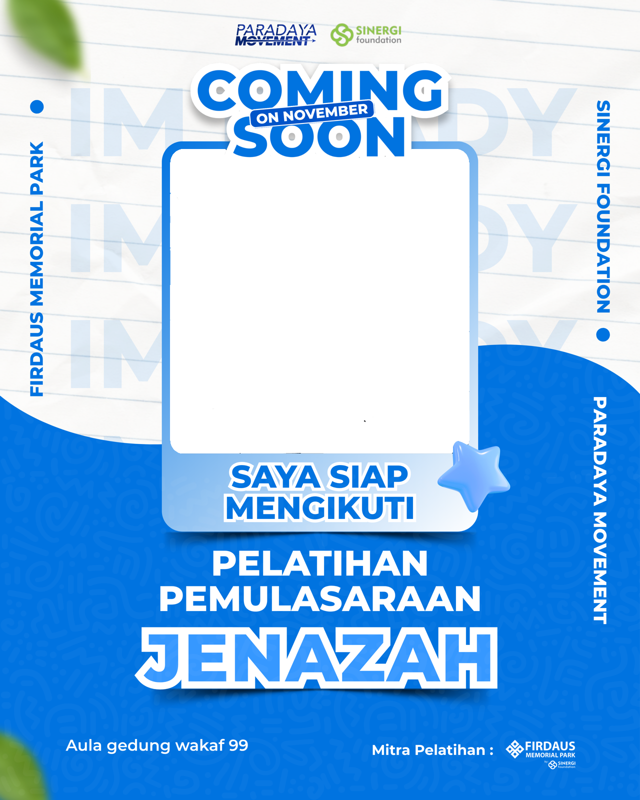 Twibbon pelatihan pemulasaraan jenazahTwibbon Tanpa Watermark